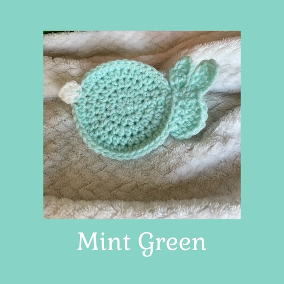 NWT Hand crochet bunny coasters set of 4, choose your colors - Picture 3 of 8